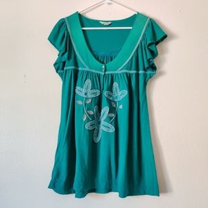 Rebel Yell Embroidered Blouse